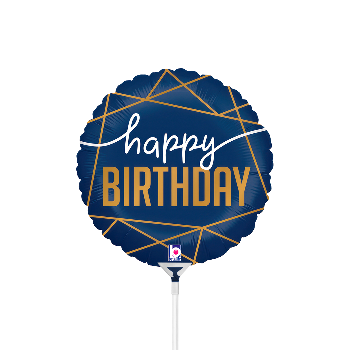 10 Miniballoons Airfilled - Navy Birthday (Unverpackt)