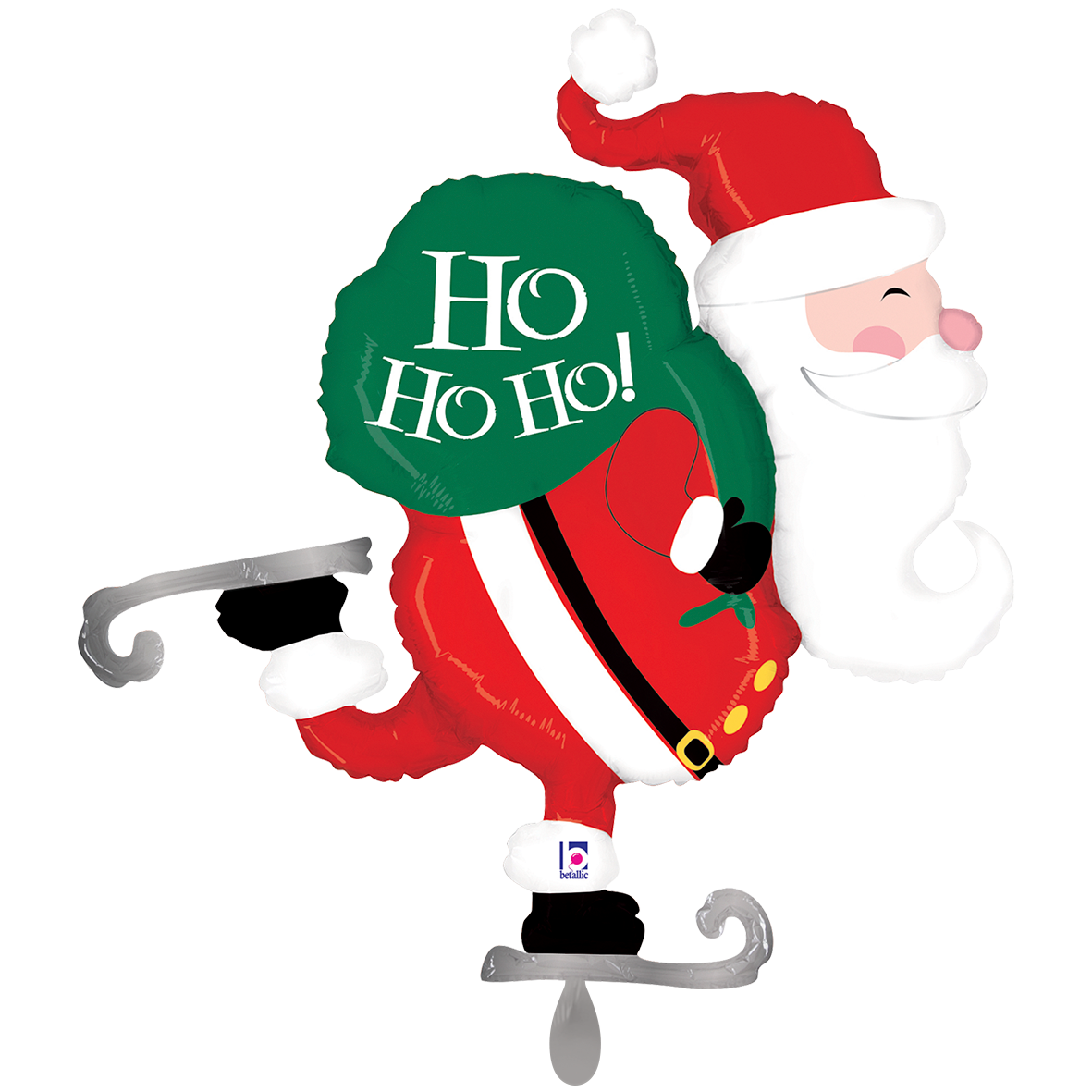 1 Balloon XXL - Skating Santa