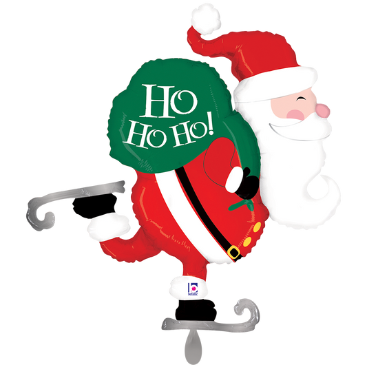 1 Balloon XXL - Skating Santa