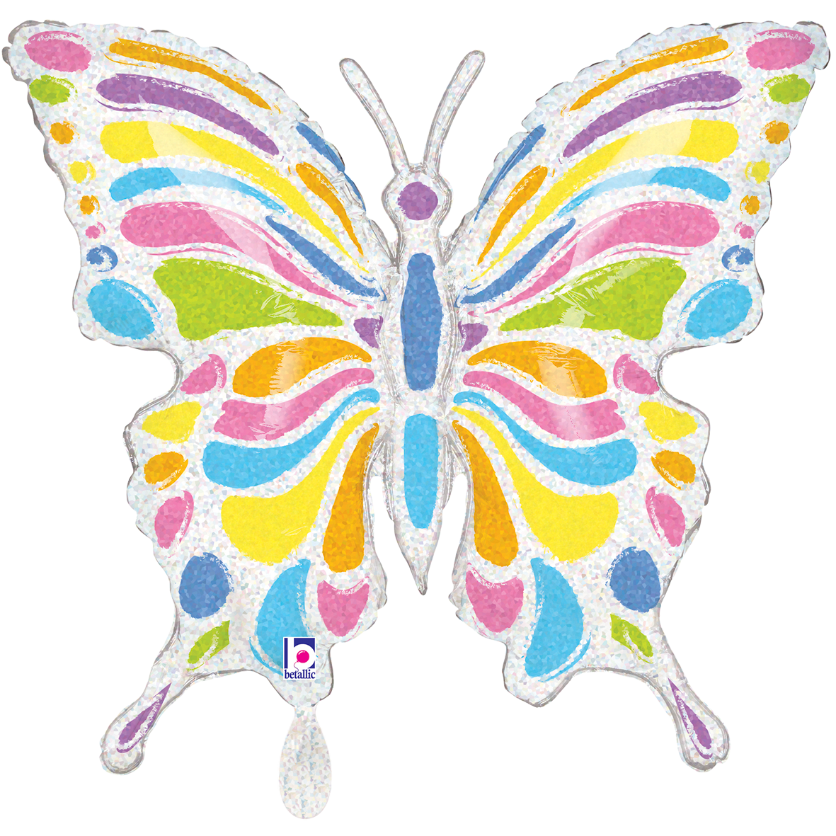 1 Balloon XXL - Pastel Butterfly