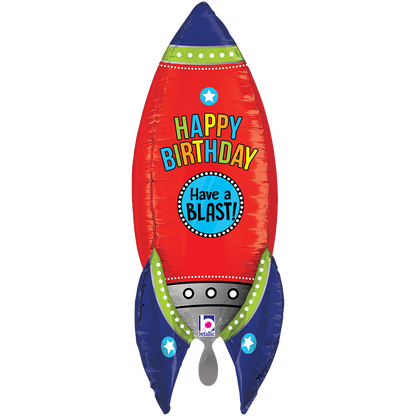 1 Balloon XXL - Dimensionals Blasting Birthday Rocket