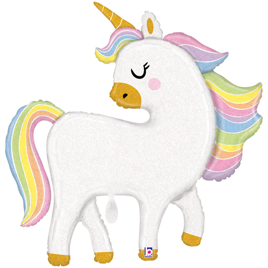 1 Balloon XXL - Glitter Pastel Unicorn