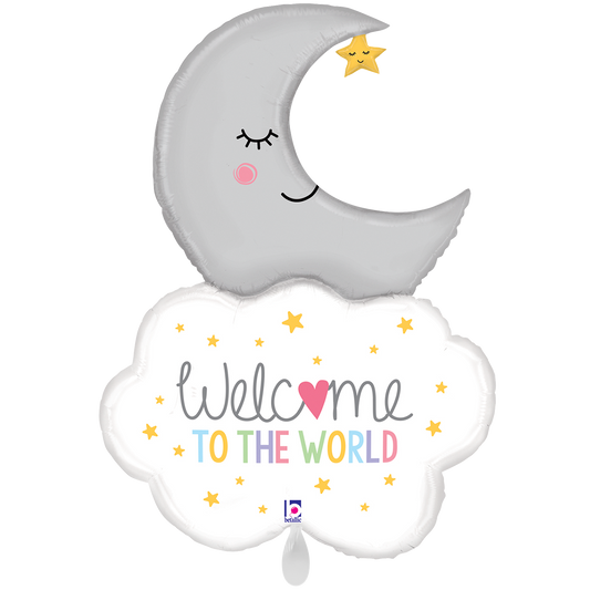 1 Balloon XXL - Welcome Baby Moon