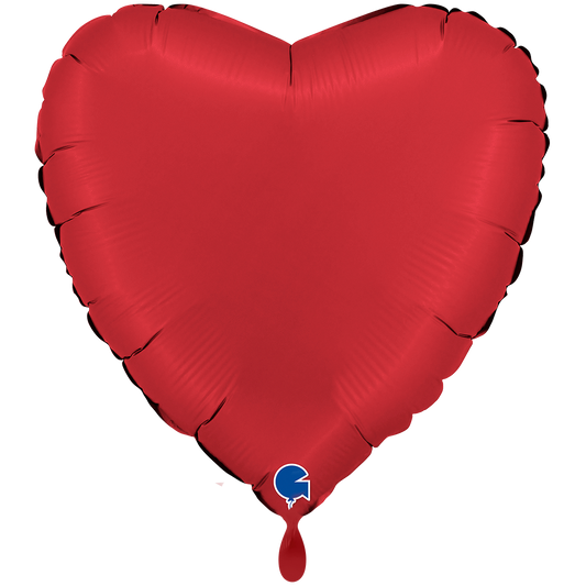 1 Balloon XXL - Heart - Satin Rubin Red