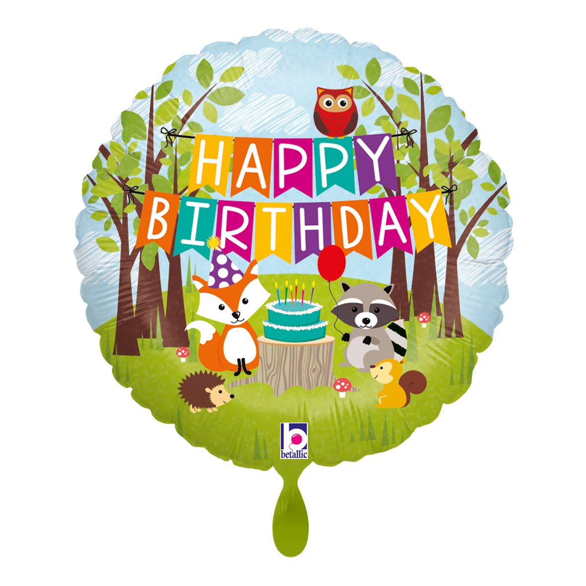 1 Balloon - Woodland Birthday