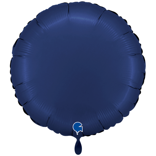 1 Balloon XXL - Round - Satin Blue Navy