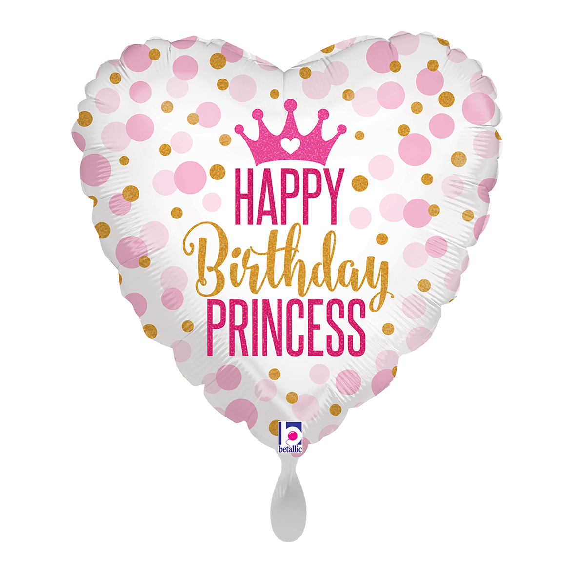 1 Balloon - Glitter Birthday Princess