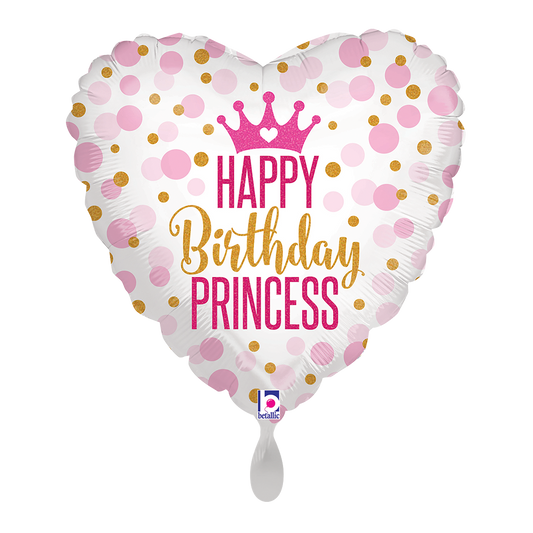 1 Balloon - Glitter Birthday Princess