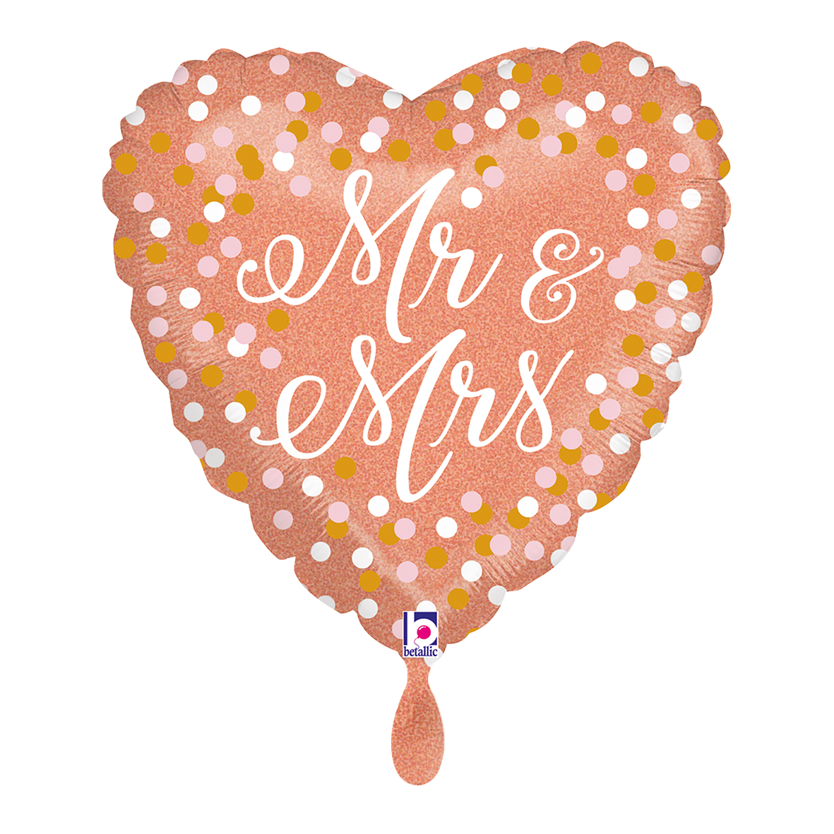 1 Balloon - Rose Gold Mr & Mrs