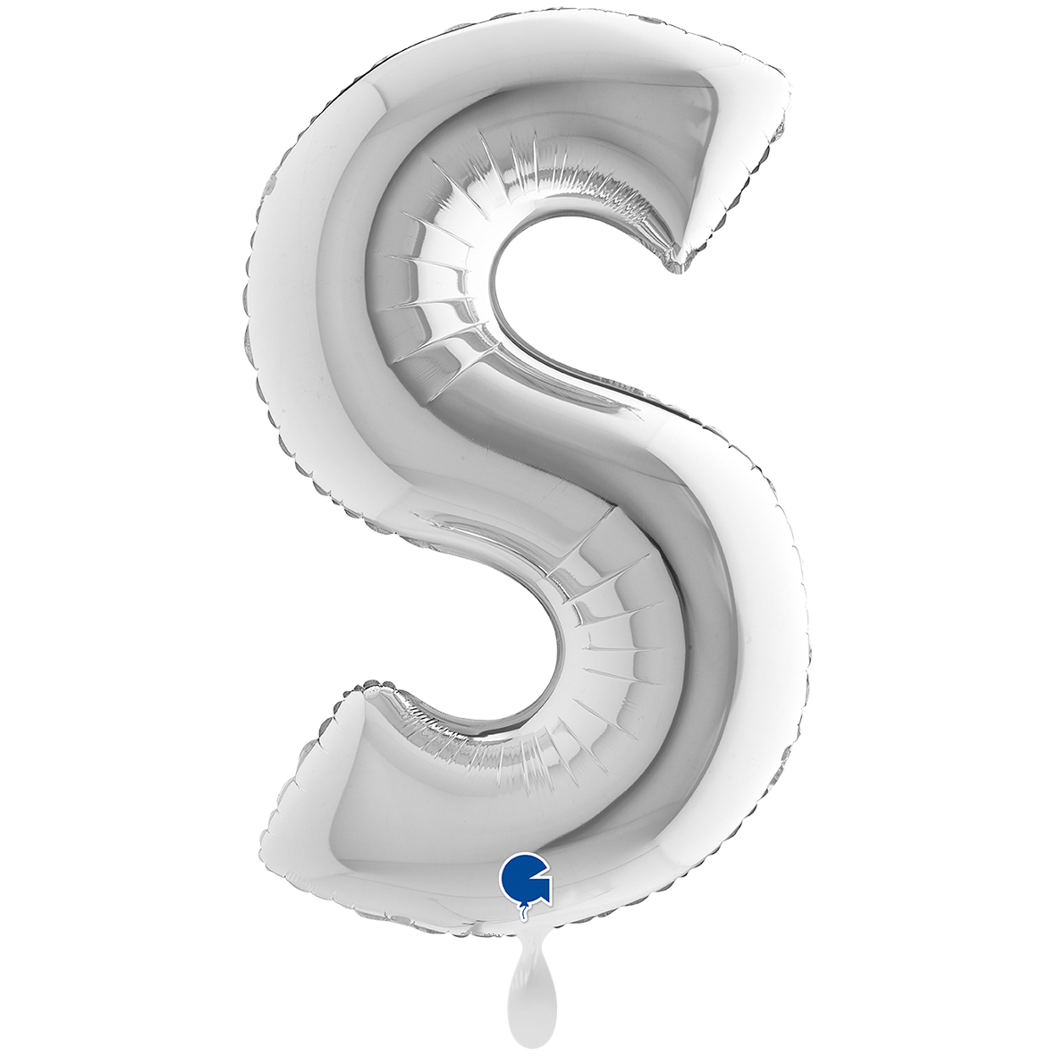 1 Balloon XXL - Letter S - Silver
