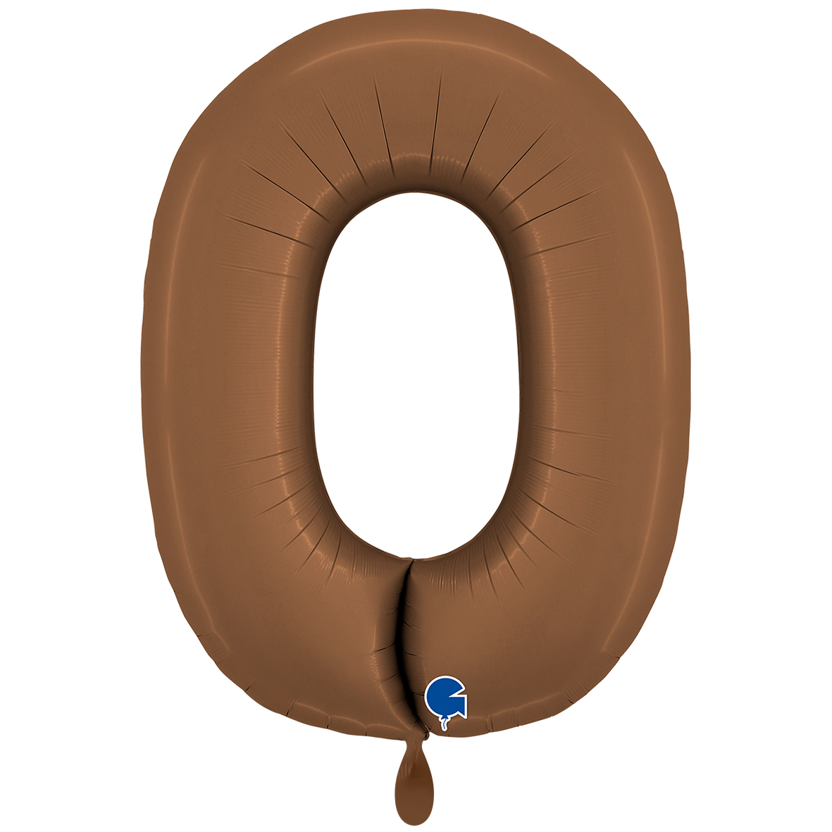 1 Balloon XXL - Number 0 - Satin Chocolate