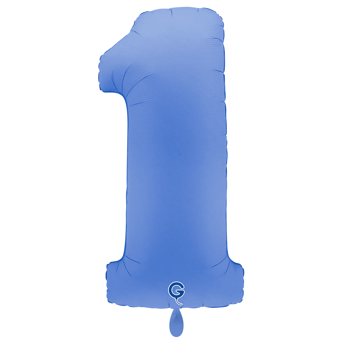 1 Balloon XXL - Number 1 - Soft Matte Lotus Blue