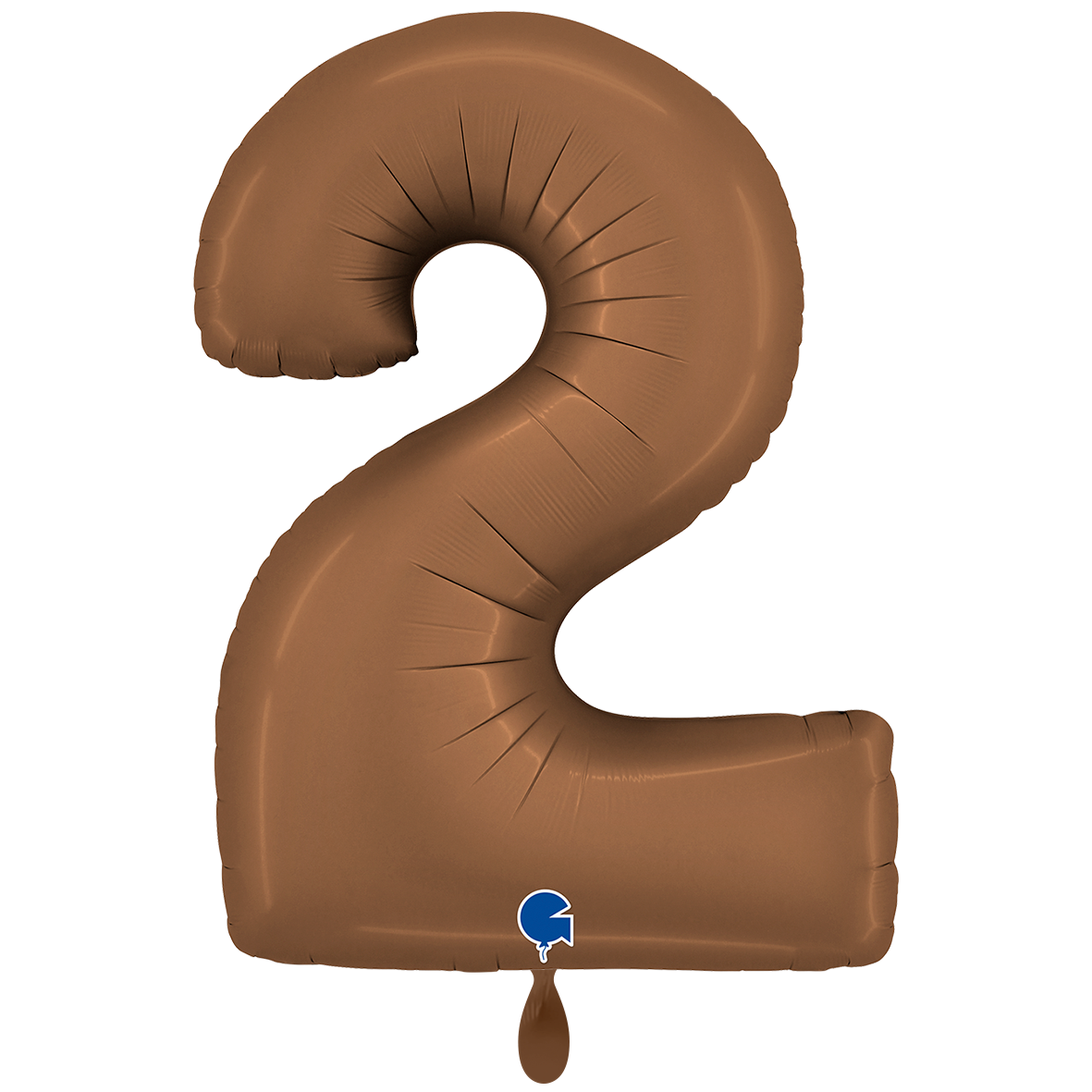 1 Balloon XXL - Number 2 - Satin Chocolate