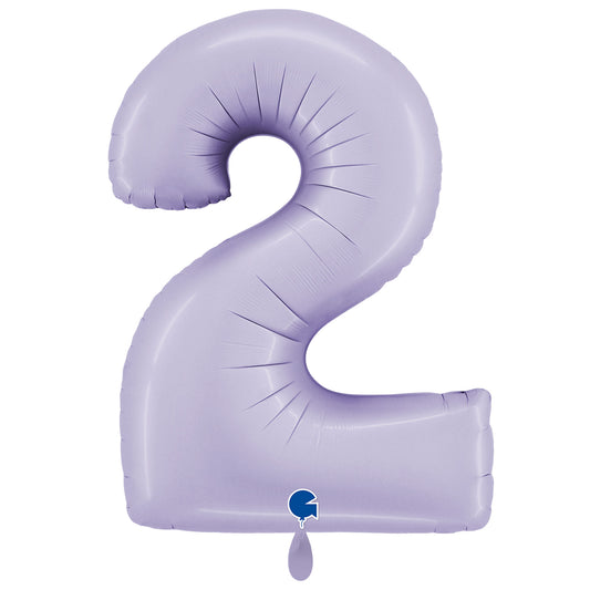 1 Balloon XXL - Number 2 - Satin Lilac