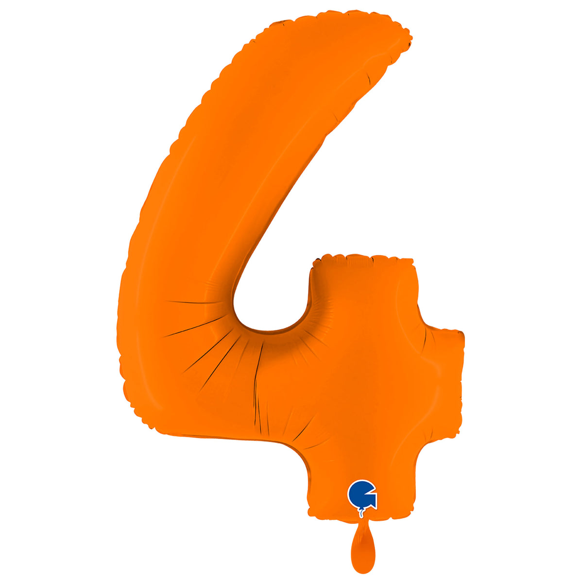 1 Balloon XXL - Number 4 - Matte Orange
