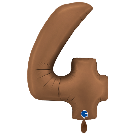 1 Balloon XXL - Number 4 - Satin Chocolate