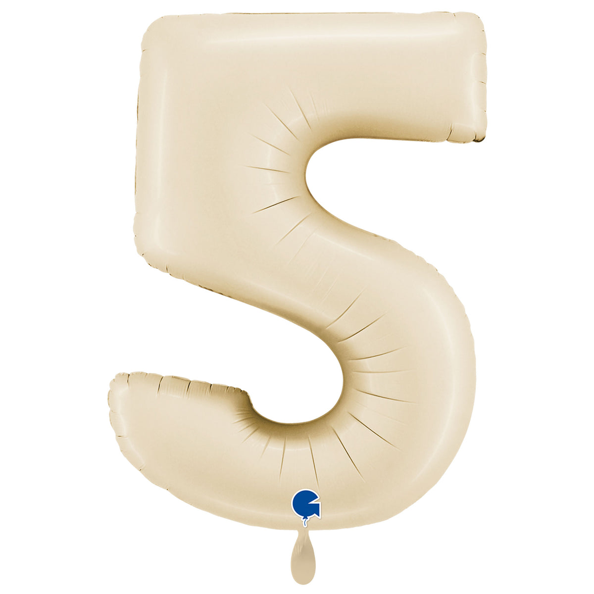 1 Balloon XXL - Number 5 - Satin Cream