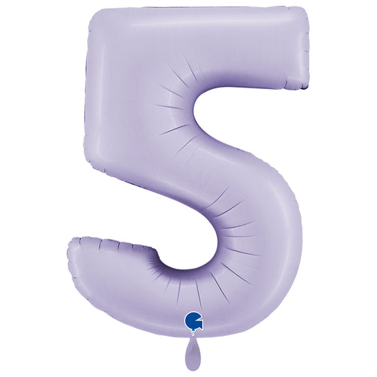 1 Balloon XXL - Number 5 - Satin Lilac
