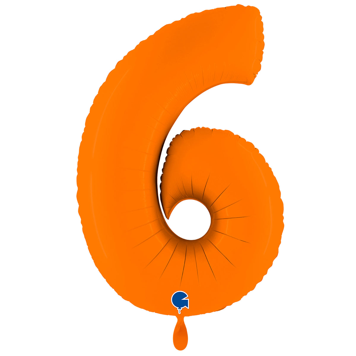 1 Balloon XXL - Number 6 - Matte Orange