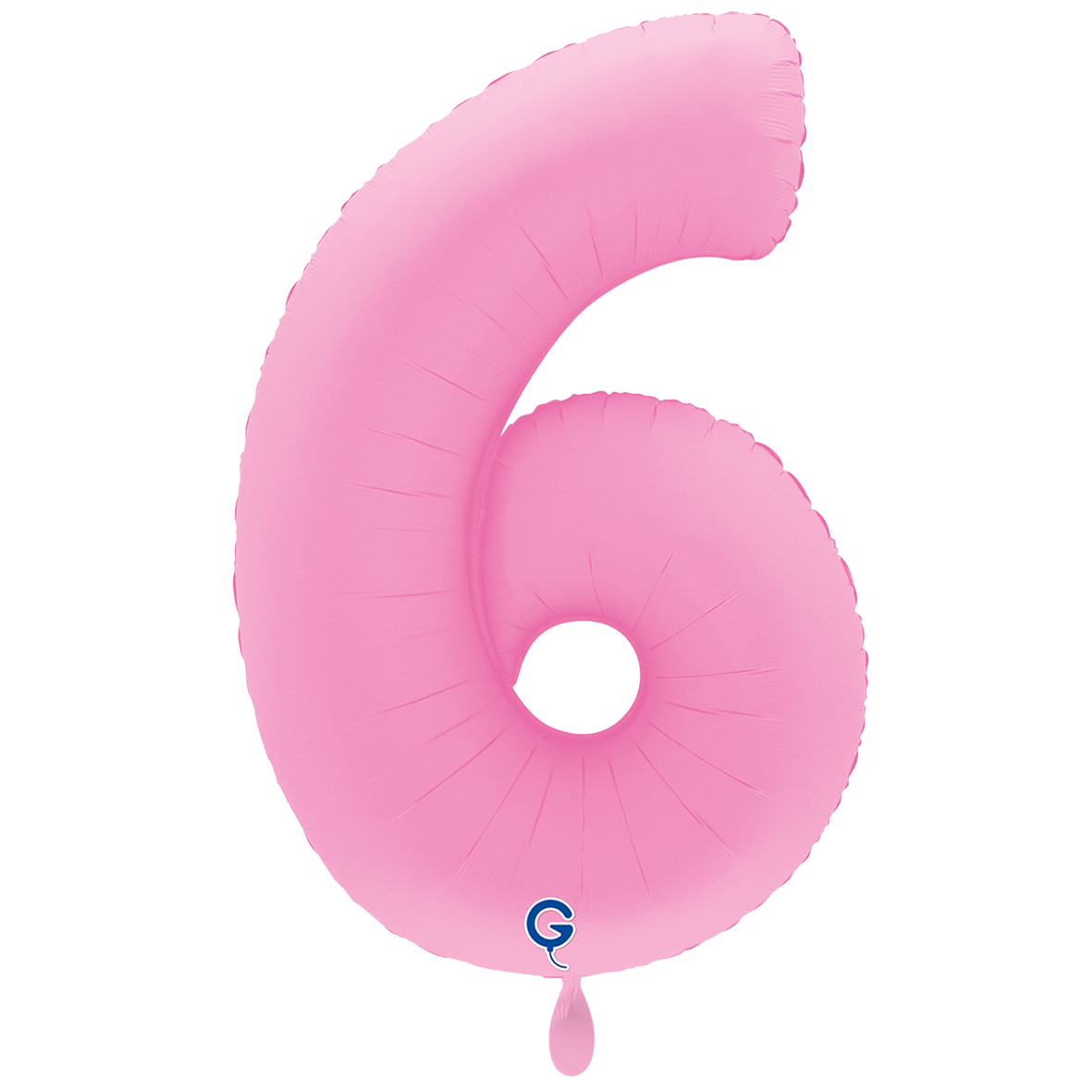 1 Balloon XXL - Number 6 - Soft Matte Sakura Pink