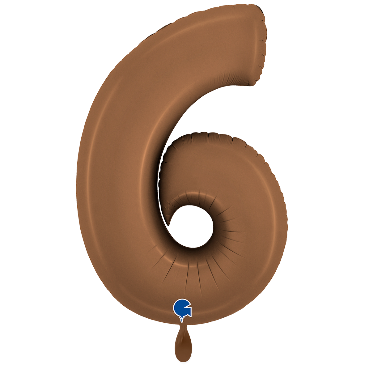 1 Balloon XXL - Number 6 - Satin Chocolate