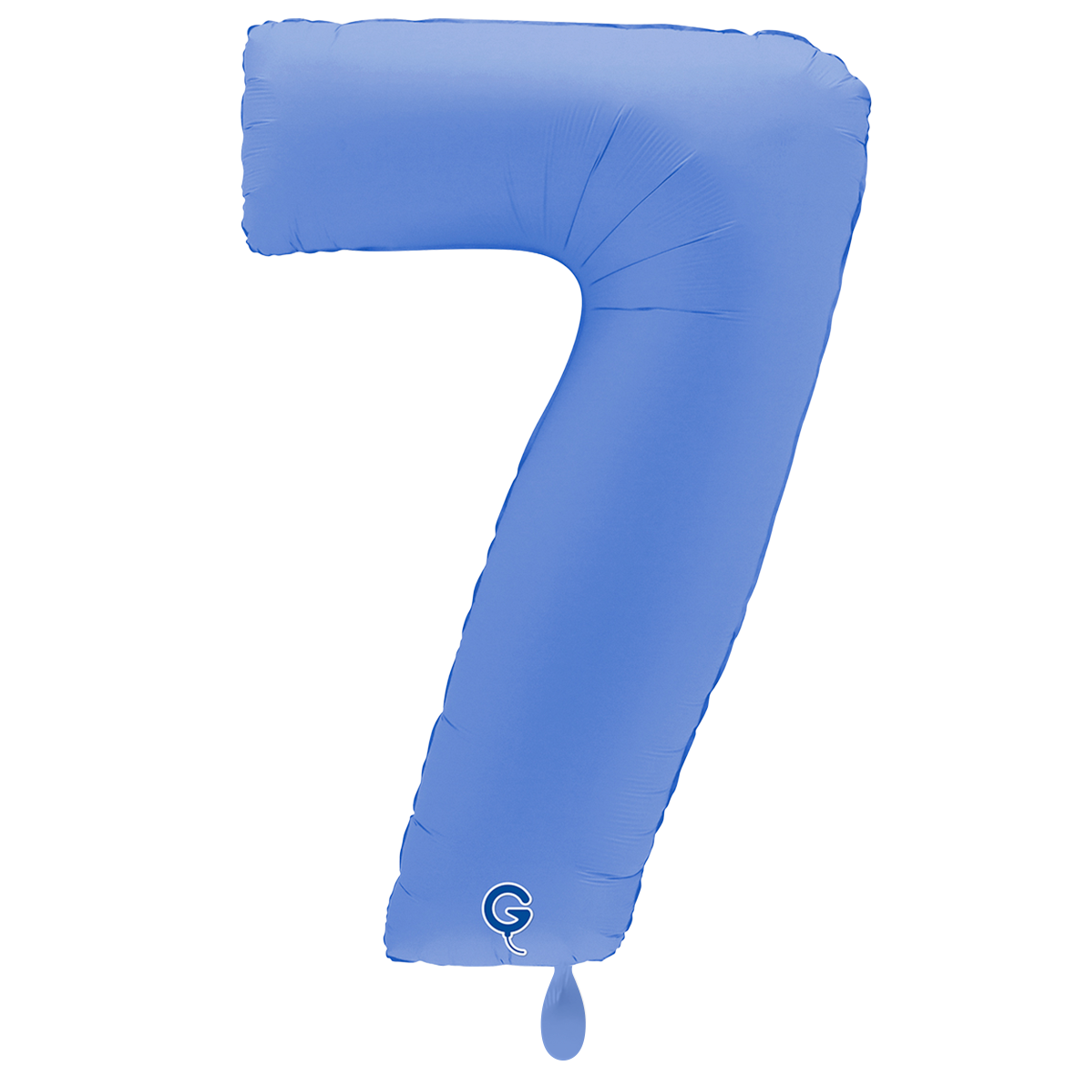 1 Balloon XXL - Number 7 - Soft Matte Lotus Blue