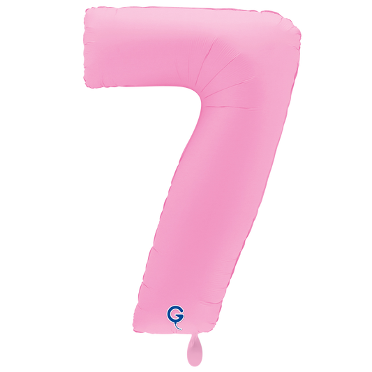 1 Balloon XXL - Number 7 - Soft Matte Sakura Pink