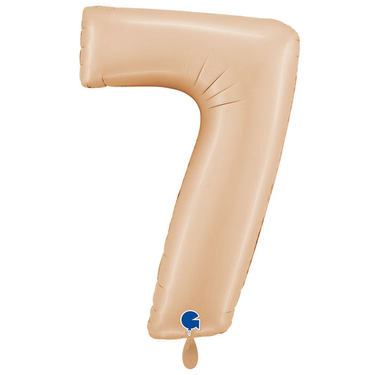 1 Balloon XXL - Number 7 - Satin Nude