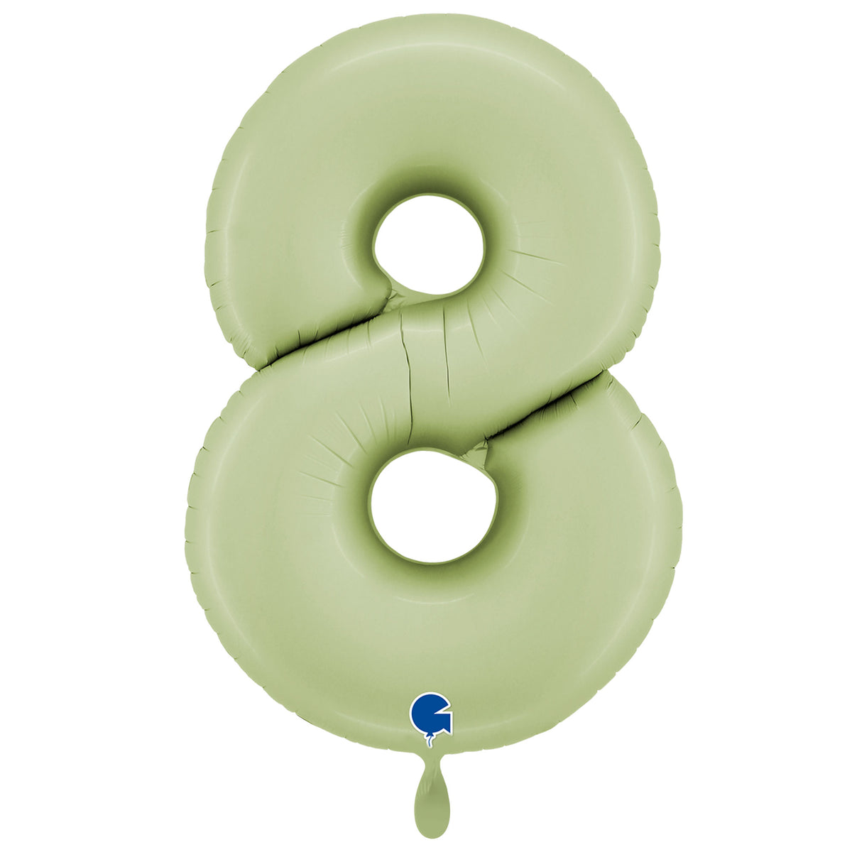 1 Balloon XXL - Number 8 - Satin Olive Green
