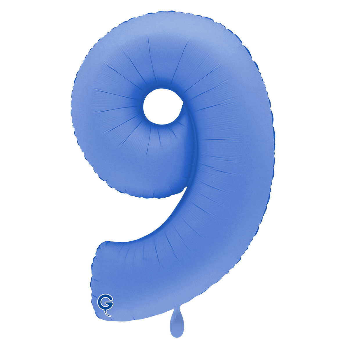 1 Balloon XXL - Number 9 - Soft Matte Lotus Blue