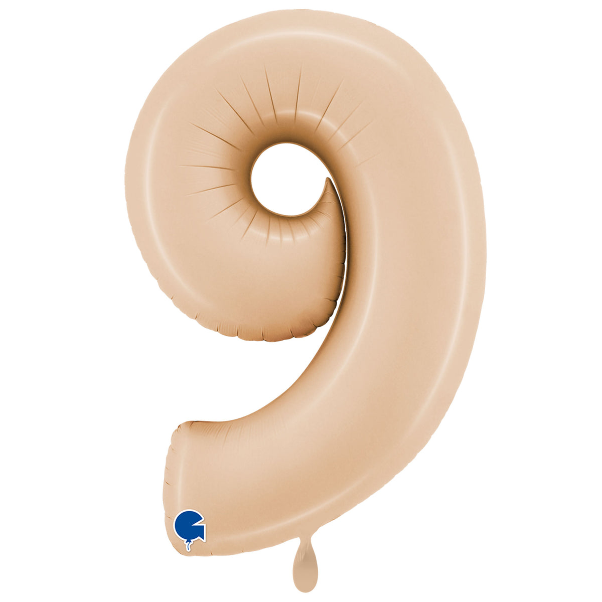 1 Balloon XXL - Number 9 - Satin Nude