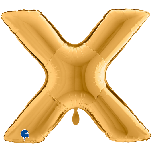 1 Balloon XXL - Letter X - Gold