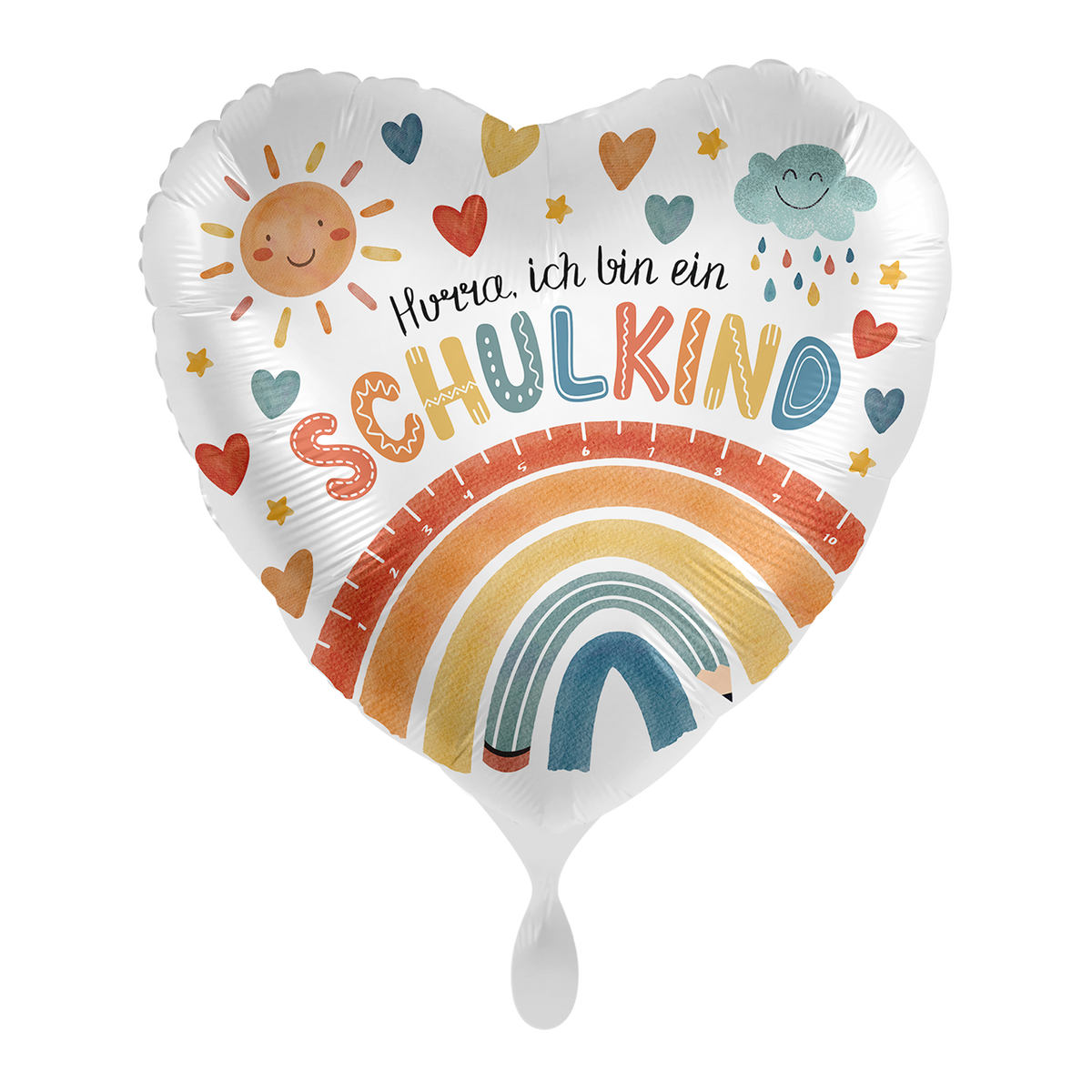 1 Balloon - School - Schulkind Regenbogen - GER