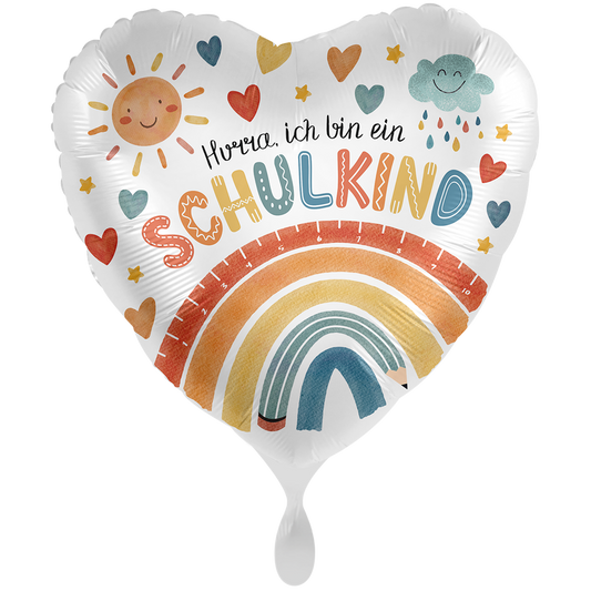 1 Balloon XXL - School - Schulkind Regenbogen