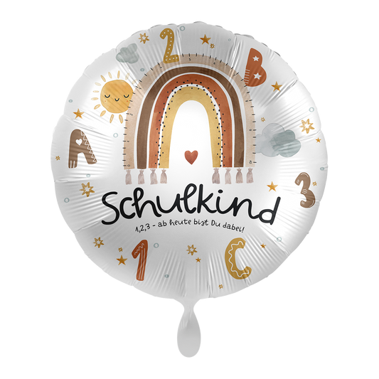 1 Balloon - School - Schulkind Boho Regenbogen - GER