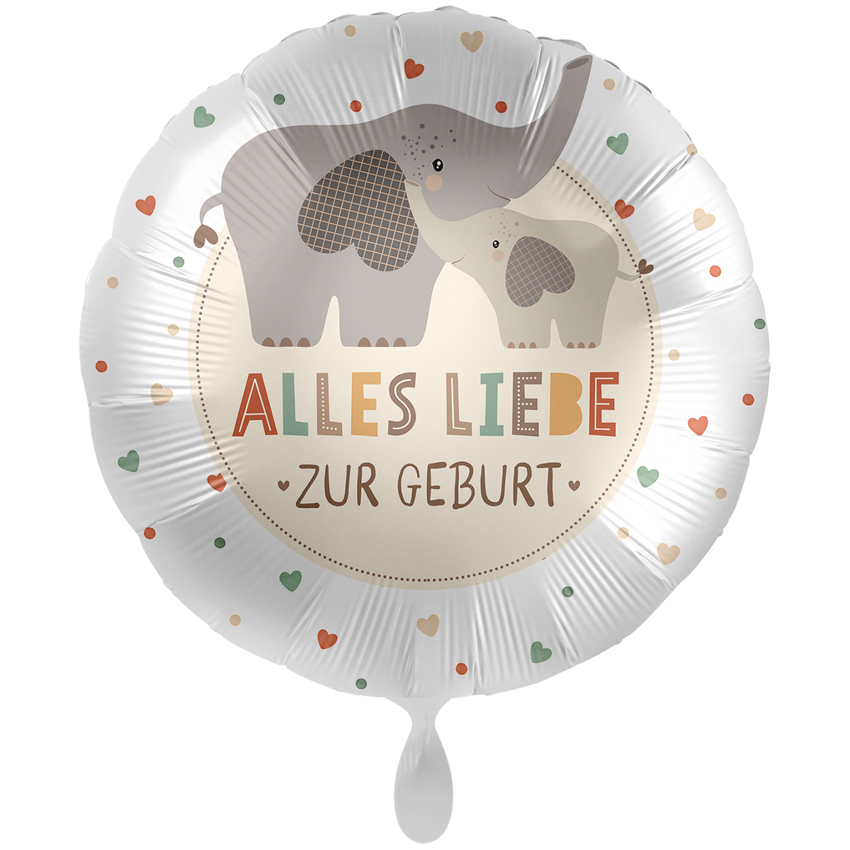 1 Balloon XXL - Baby Neutral - Elefantenfamilie