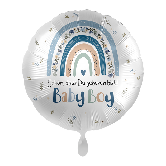 1 Balloon - Baby Boy - Regenbogen Boy - GER