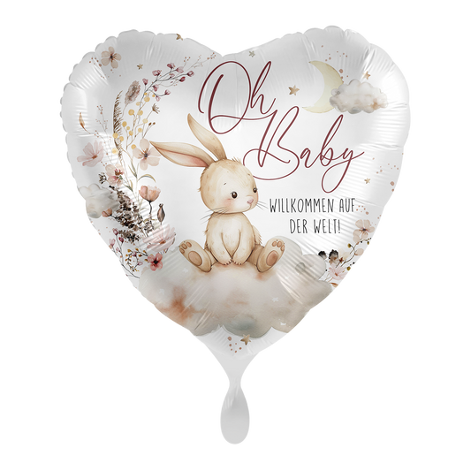 1 Balloon - Baby Girl - Baby Häschen - GER