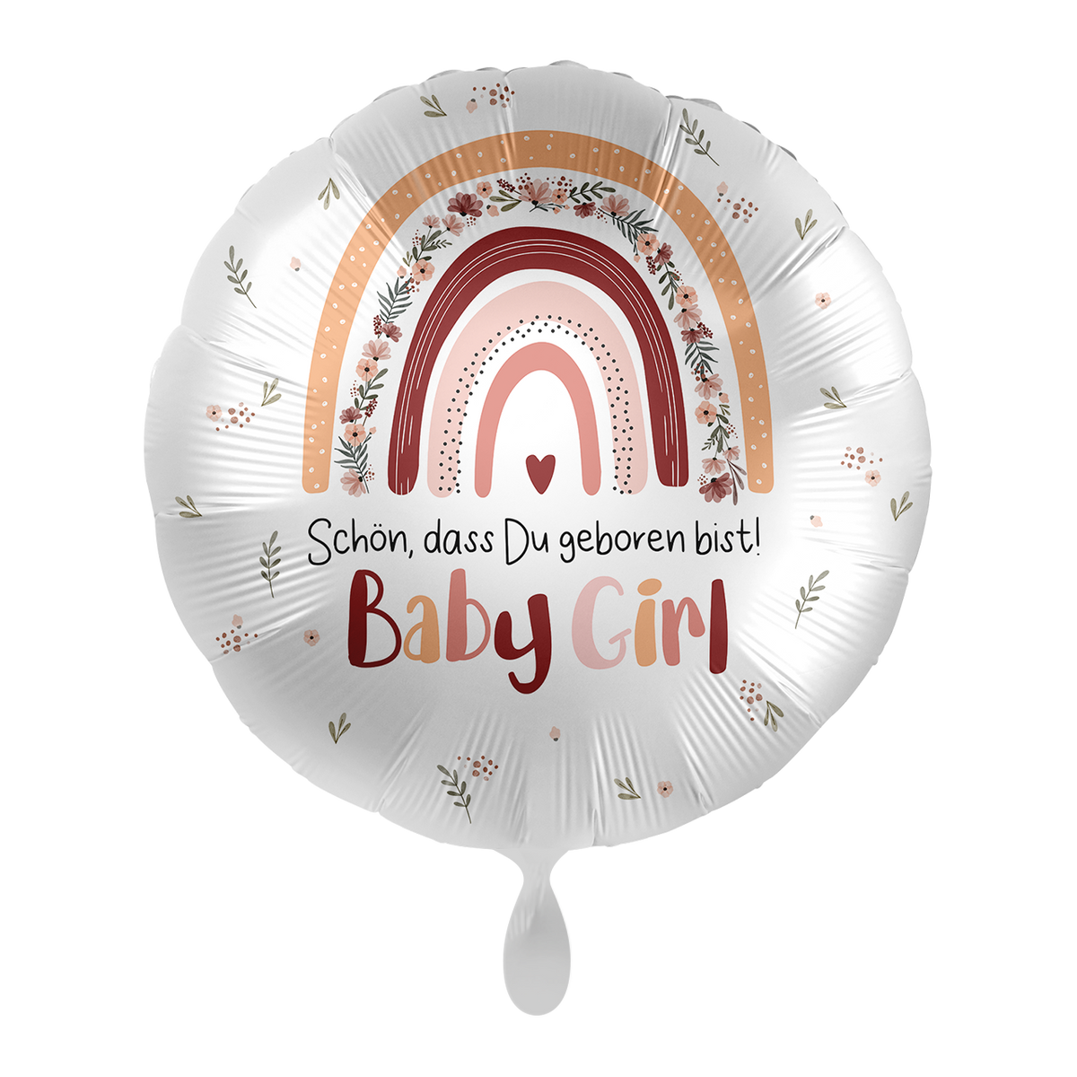 1 Balloon - Baby Girl - Regenbogen Girl - GER