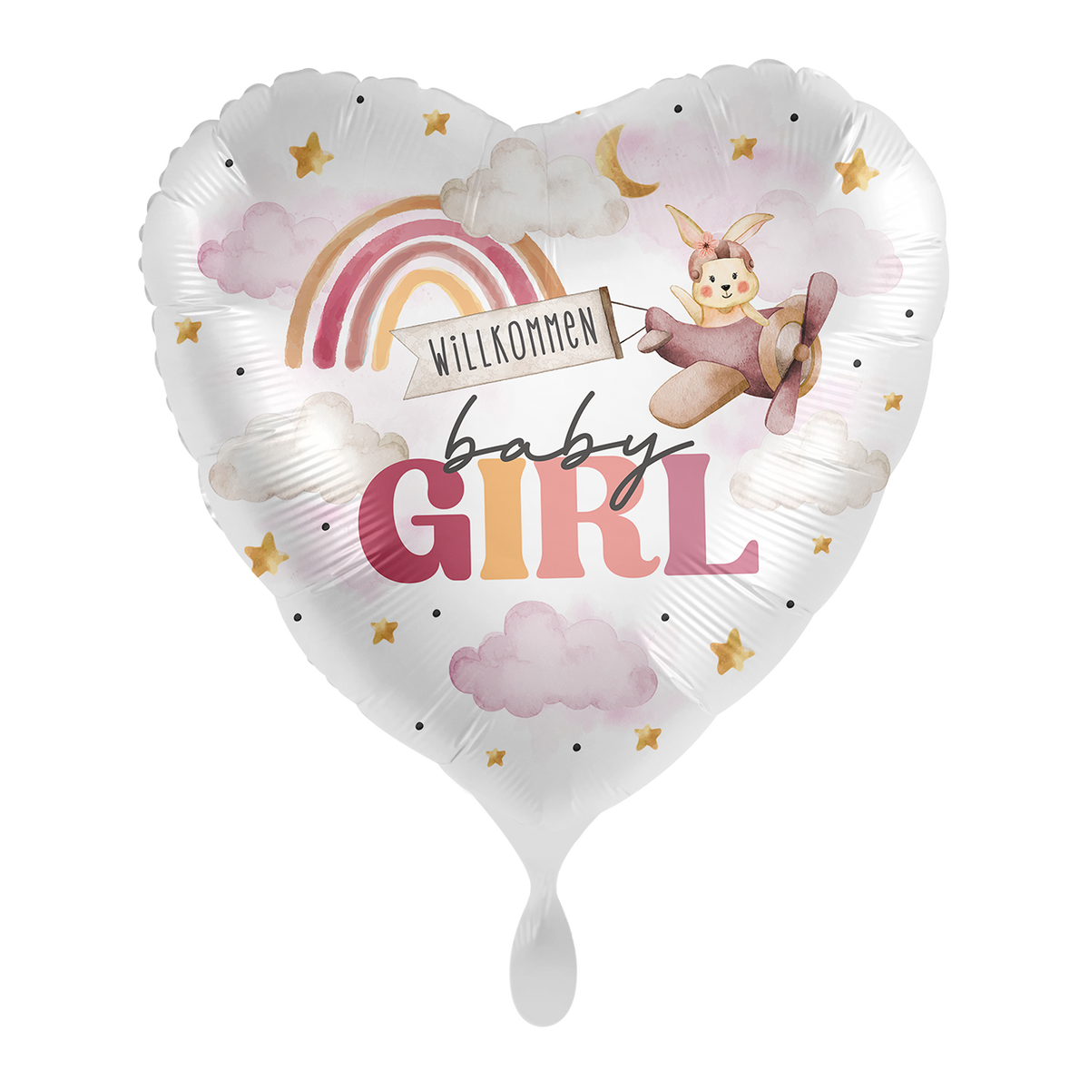 1 Balloon - Baby Girl - Willkommen Babygirl - GER