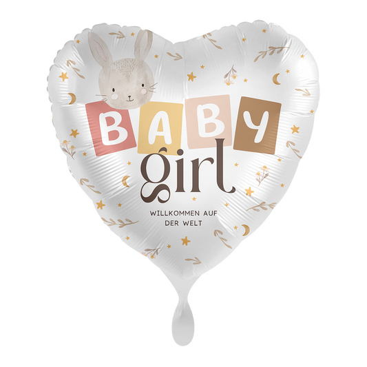 1 Balloon - Baby Girl - Willkommen auf der Welt - GER