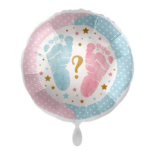 1 Balloon - Gender Reveal - Footprints - UNI