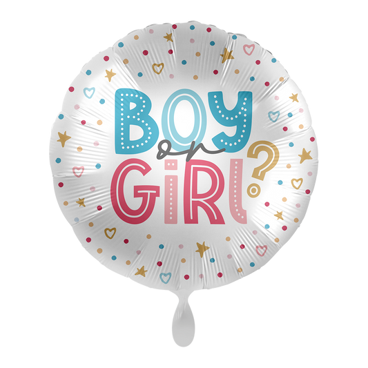 1 Balloon - Gender Reveal - BOY or GIRL - ENG