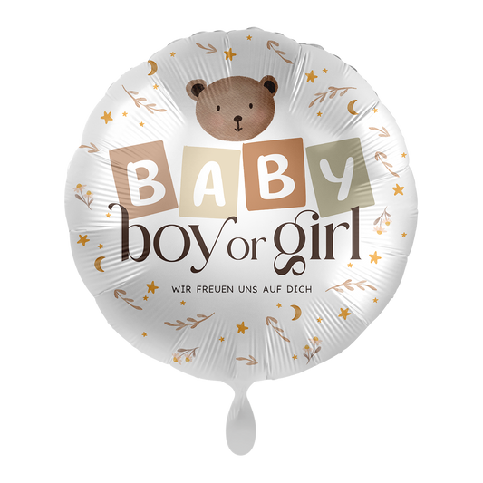 1 Balloon - Gender Reveal - Teddy - GER