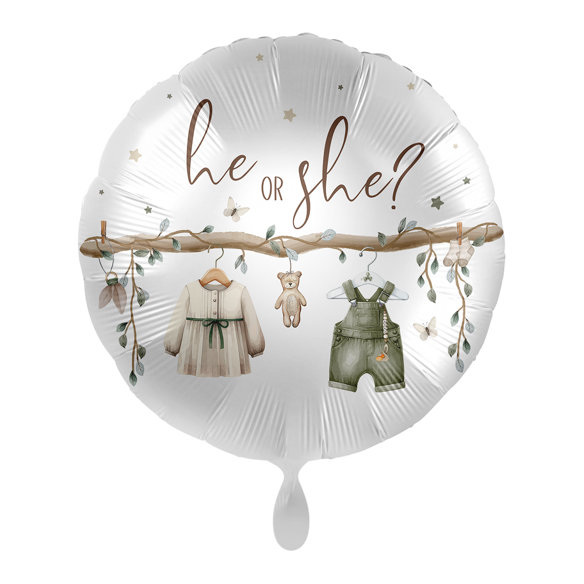 1 Balloon - Gender Reveal - he or she - ENG