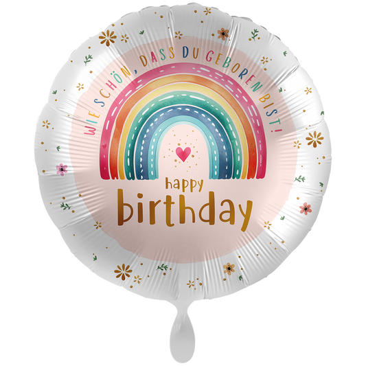 1 Balloon XXL - Dotty Rainbow Birthday - GER