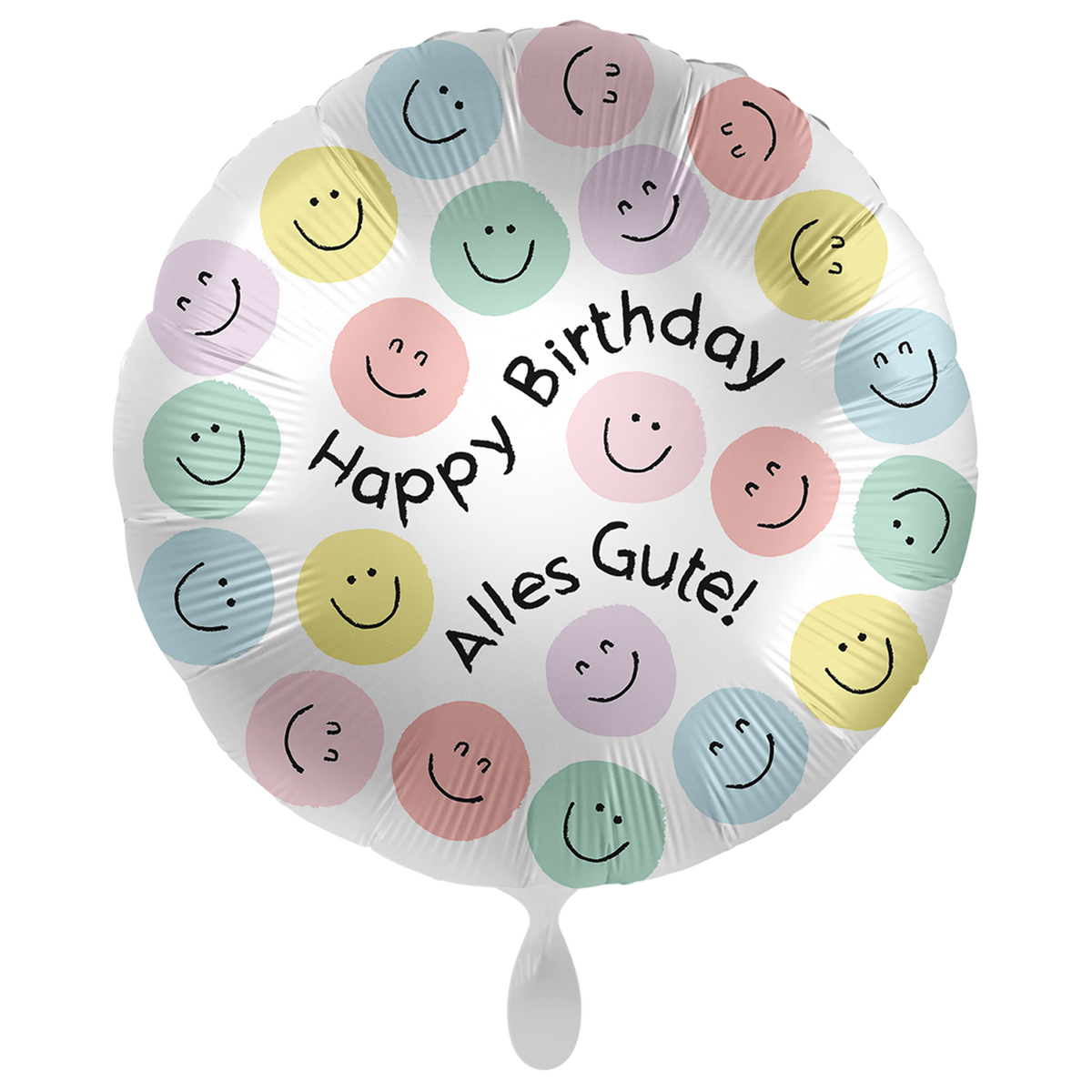 1 Balloon XXL - Colourful Smileys Birthday - GER