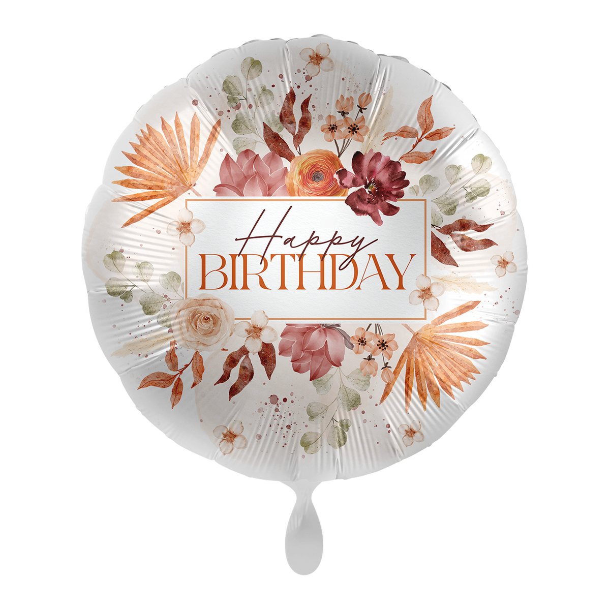 1 Balloon - Happy Birthday Flowers - ENG