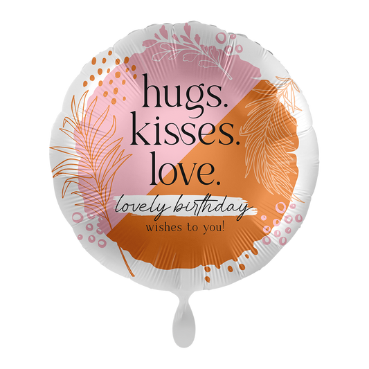 1 Balloon - Hugs and Kisses to your Birthday - ENG