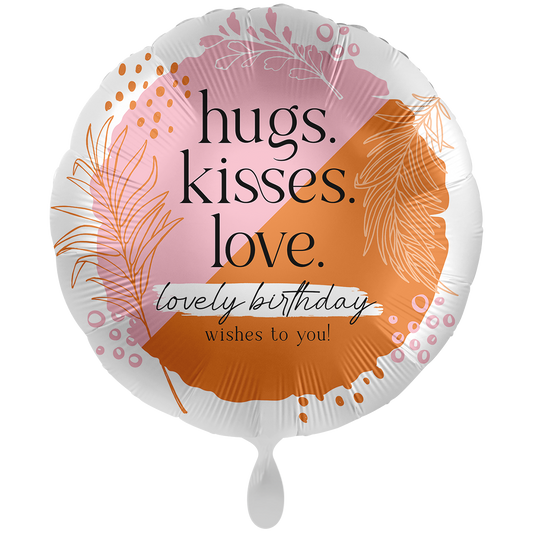 1 Balloon XXL - Hugs and Kisses to your Birthday - ENG